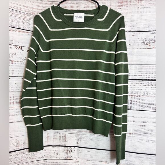 Stitches + Stripes Sweater Womens Sz S striped knit Pullover Otis Cypress Combo - Picture 2 of 11